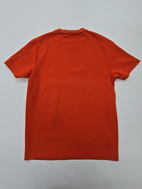 C.P. Company Men's Orange T-Shirt – Size S, Logo