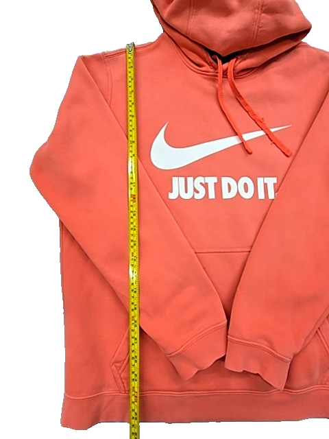 NIKE Men's Orange Just Do It Fleece Hoodie Size L