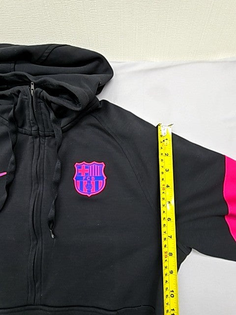 Nike Men's Black FC Barcelona Dri-FIT Pullover Hoodie Size S