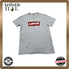 Levi's Men's Gray T-Shirt – Size M, Logo, Crew Neck