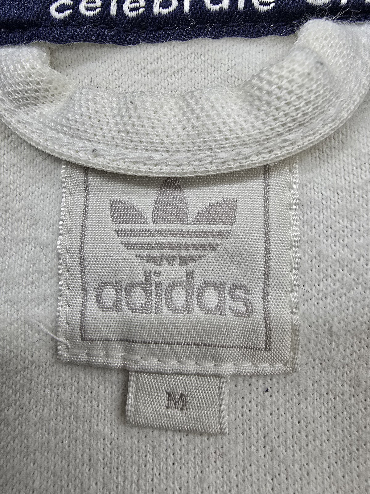 Adidas Men's White/Black Track Jacket Full Zip Long Sleeve Size M