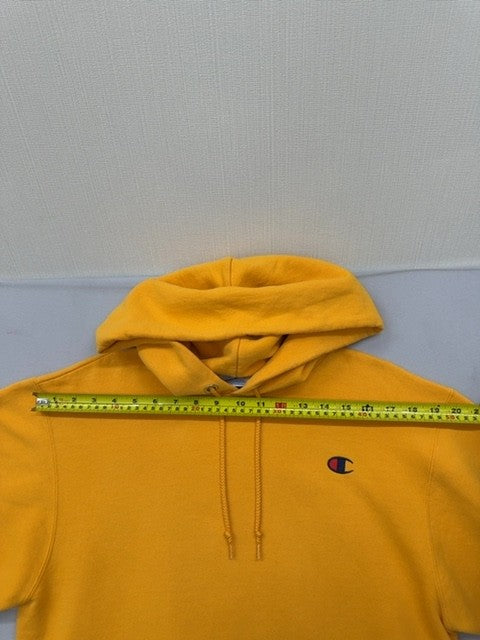 Champion Yellow Pullover Fleece Hoodie S Unisex