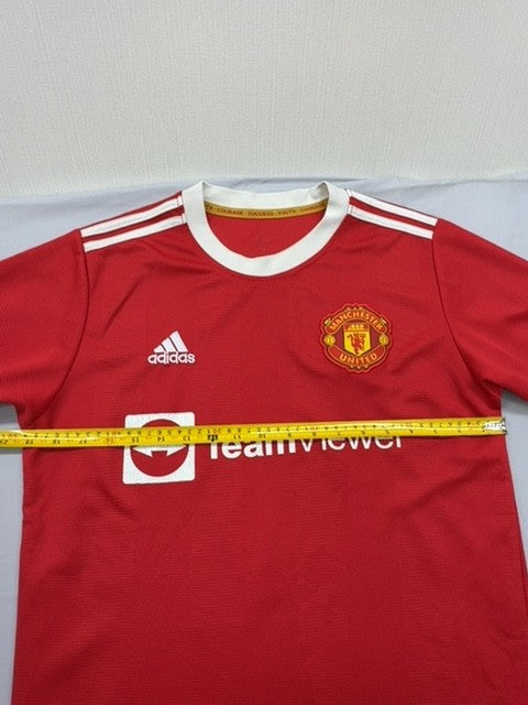 Adidas Unisex Red Jersey XL Short Sleeve Crewneck 100% Polyester