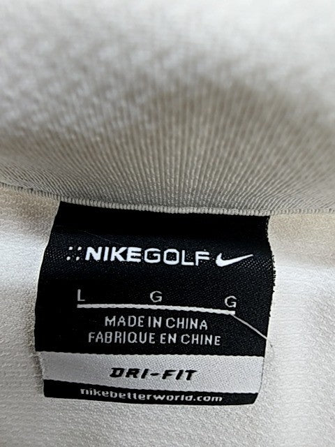 Nike Men's White Dri-FIT Golf Polo Shirt Size L