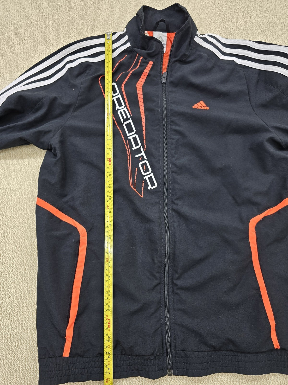 Adidas Predator Track Jacket XL Black/Orange Climalite 3-Stripe