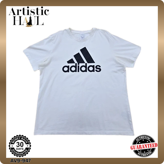 Adidas DA2630 White XL Short Sleeve Crewneck T-Shirt Unisex