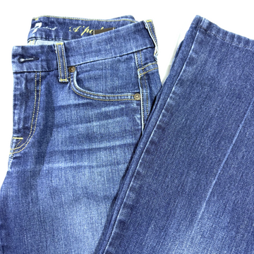 Vintage 7 For All Mankind Jeans Women's 27 A Pocket Flare Dark Y2K Low Rise
