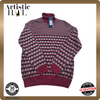 Harmont & Blaine Men's Burgundy Checkered Turtleneck Sweater Italy