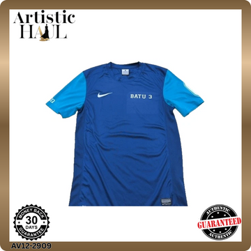 Nike Men's Navy Blue Dri-FIT Football Jersey Size S Batu 3