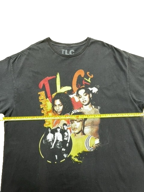 TLC Vintage Band T-Shirt XL Black Graphic Print 1996 Cotton