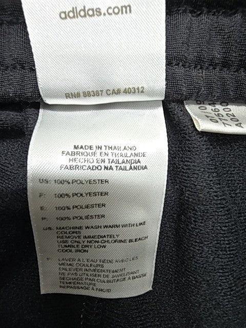 Adidas Unisex Kids Black Track Pants Drawstring Size S Straight Leg