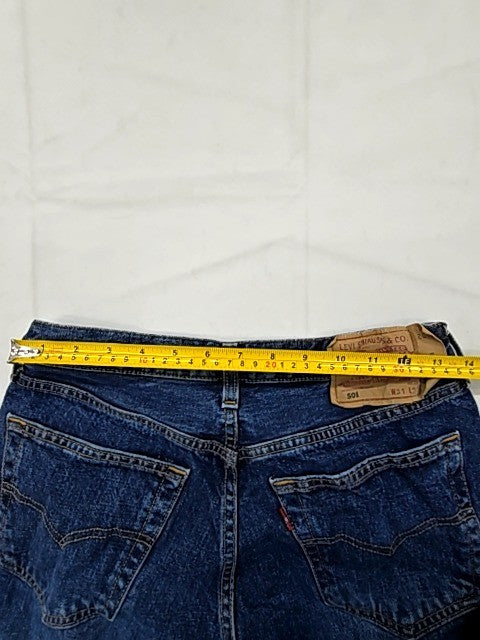 Levi's 501 Straight Fit 31x32 Medium Blue Jeans