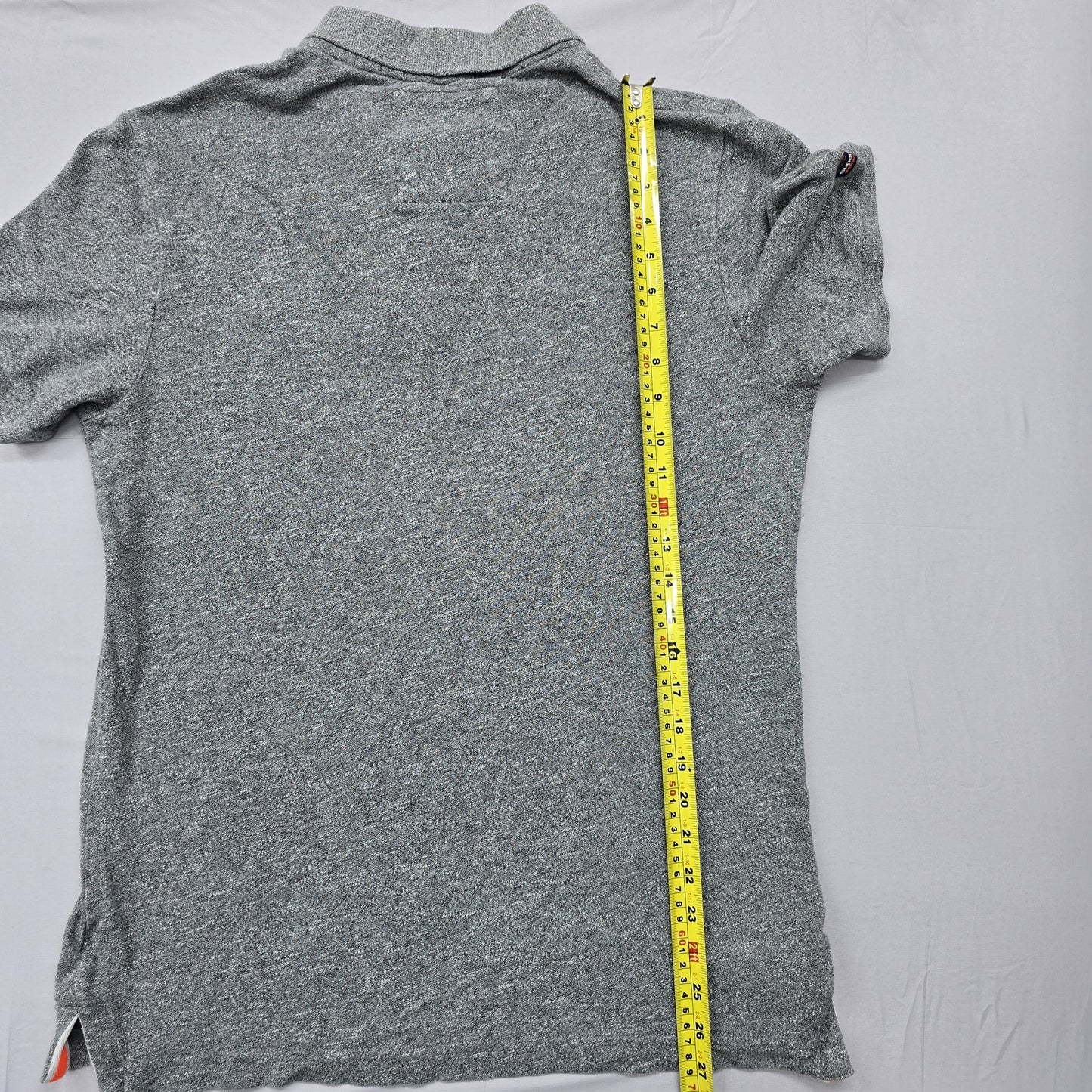 Superdry Men's Grey Polo Shirt XL Short Sleeve Cotton Pique
