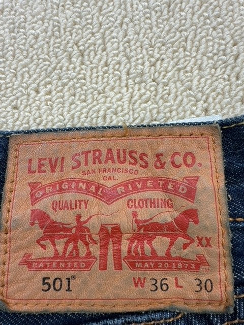 Levi's Men's 501 Original Fit Straight Leg Indigo Jeans XXL 36x30