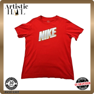 Nike The Nike Tee Red XL Short Sleeve Cotton T-Shirt Crew Neck
