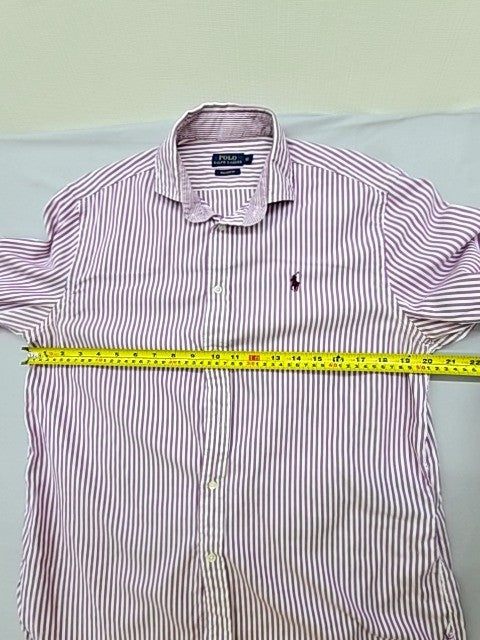 Polo Ralph Lauren Men's Purple Striped Button Down Shirt Size 12