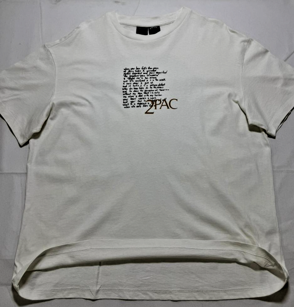 Tupac Shakur Men's T-Shirt | S | White Color