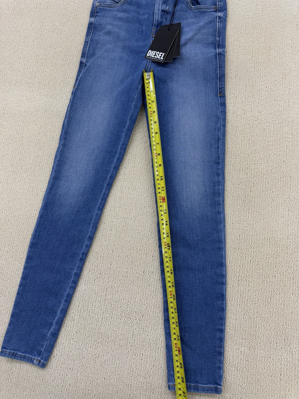 Diesel Women's High Rise Skinny Jeans W24 Blue NWT