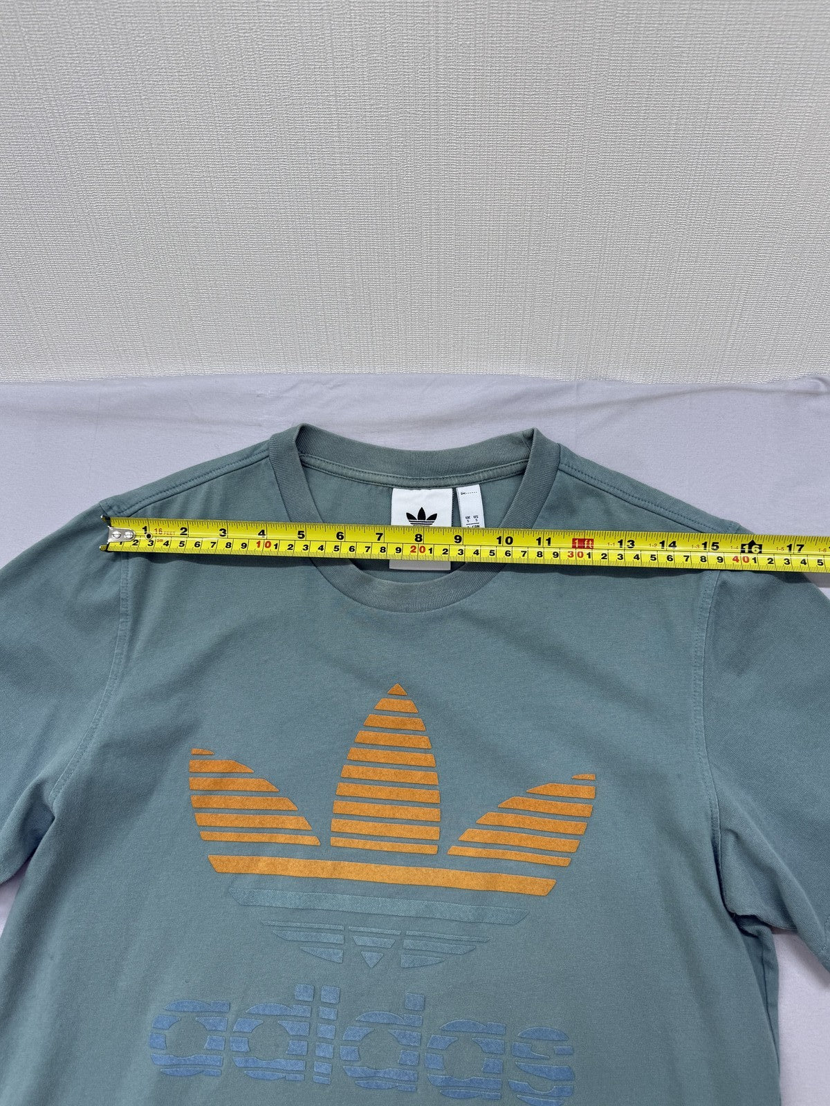 Adidas Men's Green Originals T-Shirt Trefoil Logo Crew Neck S