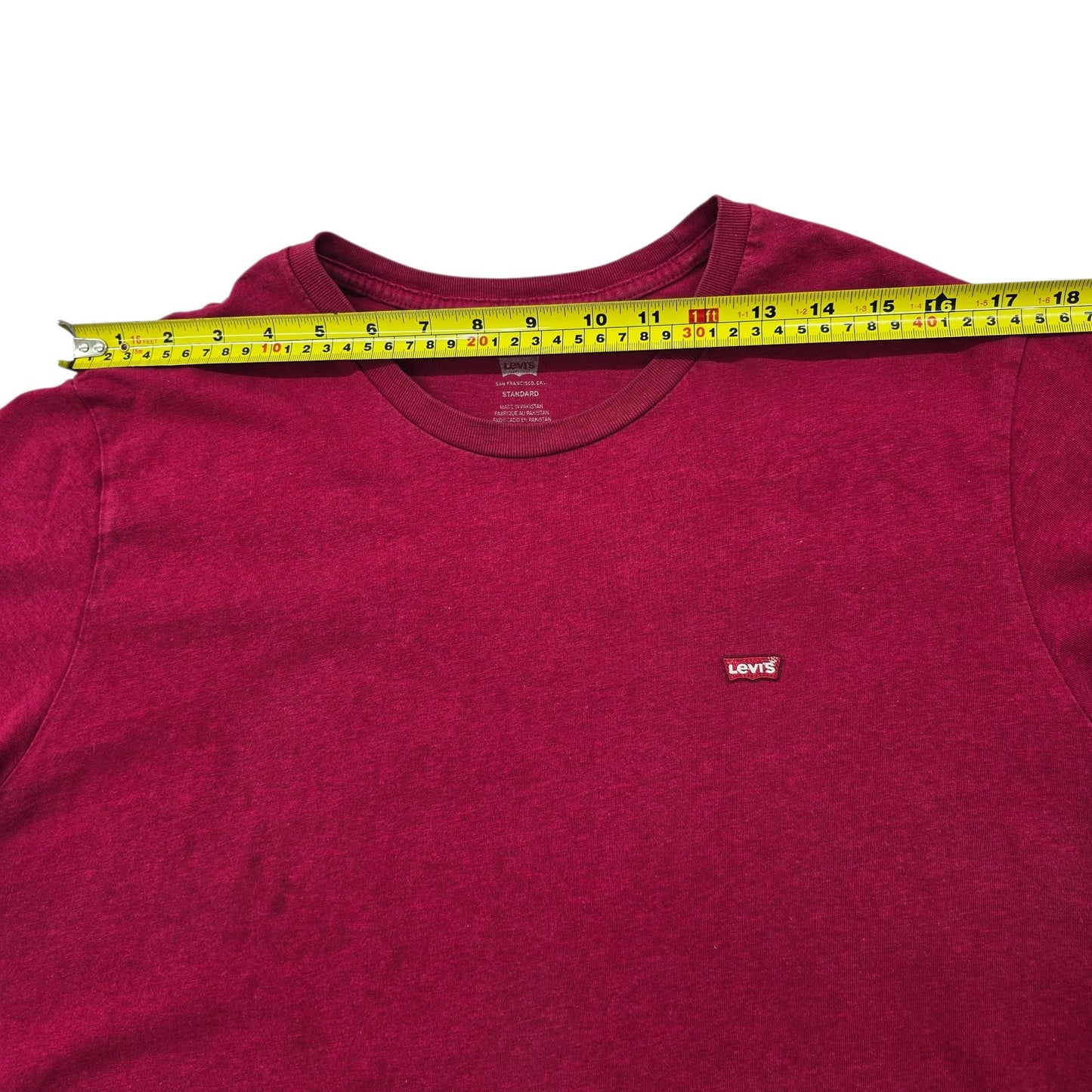 Levi's Men's Maroon Crew Neck T-Shirt Size XL