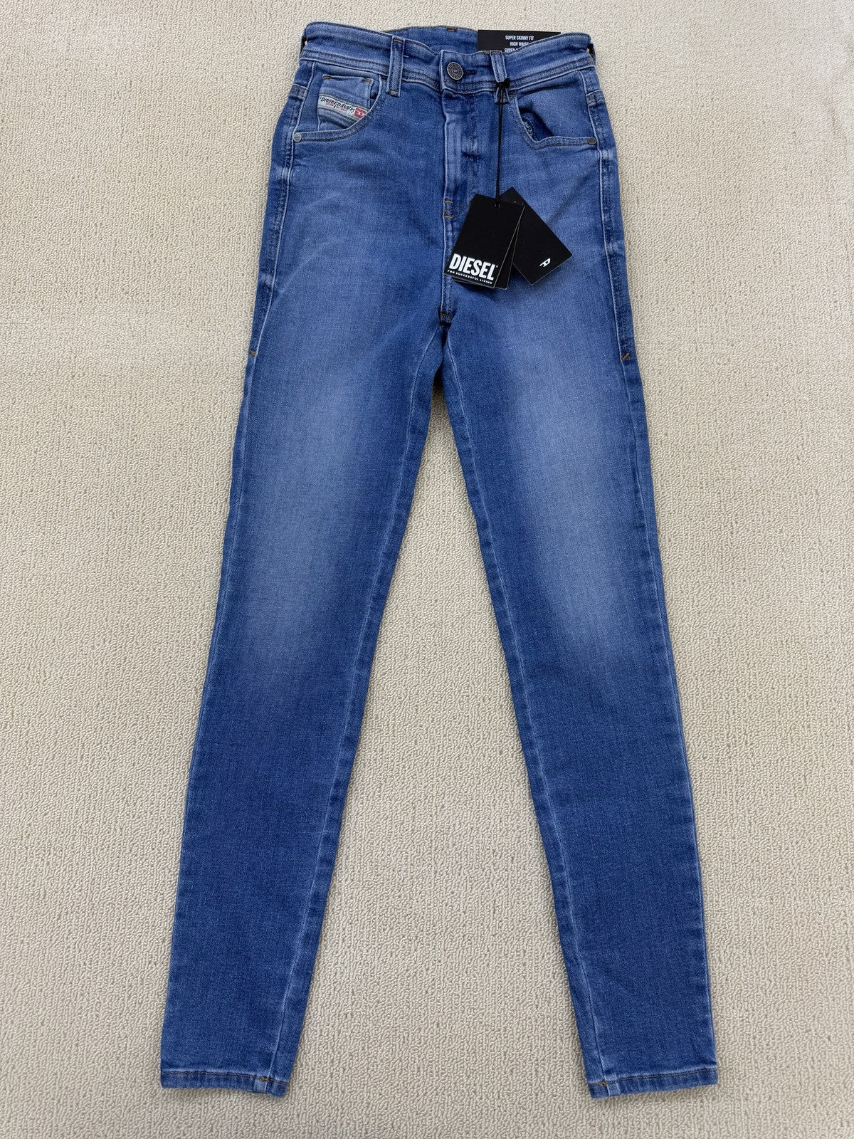 Diesel Women's High Rise Skinny Jeans W24 Blue NWT