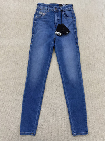Diesel Women's High Rise Skinny Jeans W24 Blue NWT