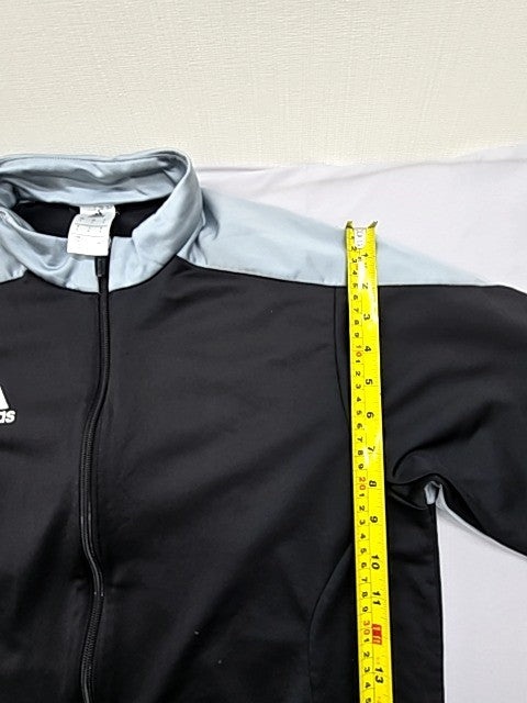 Adidas Men's Black Grey Track Jacket Full Zip Size L
