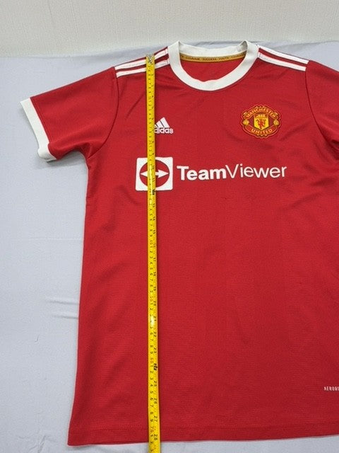 Adidas Unisex Red Jersey XL Short Sleeve Crewneck 100% Polyester