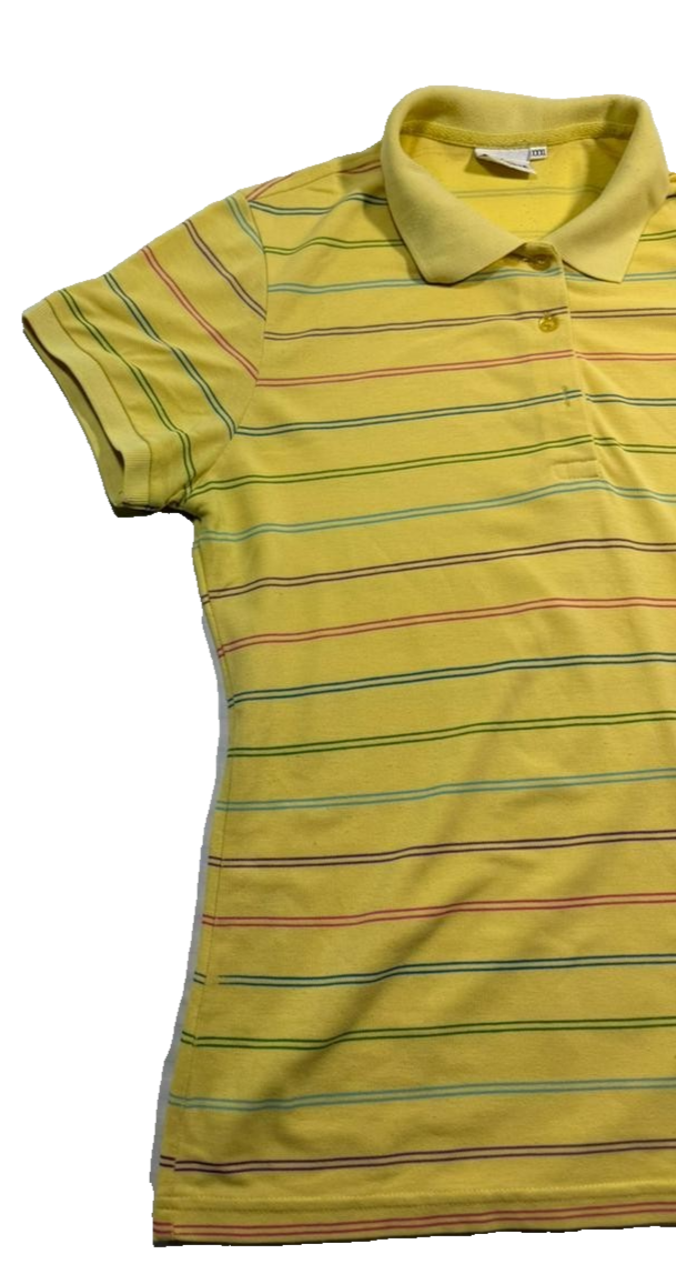 Lacoste Men Yellow Multi-Color Striped Pique Polo Shirt Croc Logo XXXL