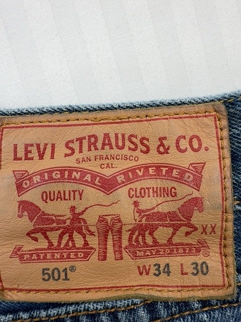 Levi's Men's Blue 501 Original Jeans W34 L30 Vintage