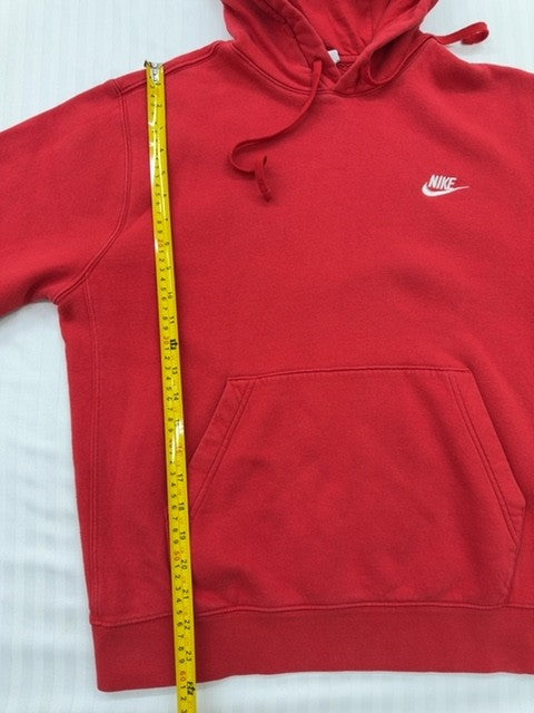 Nike Men's Red Pullover Fleece Hoodie Size M