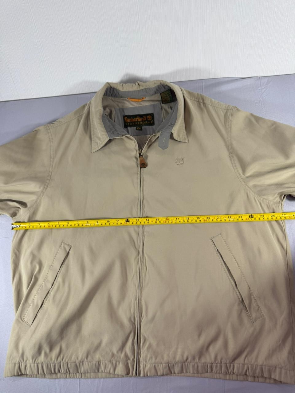 Timberland Weathergear Men's Beige Full Zip Jacket XXL Lightweight Outdoor