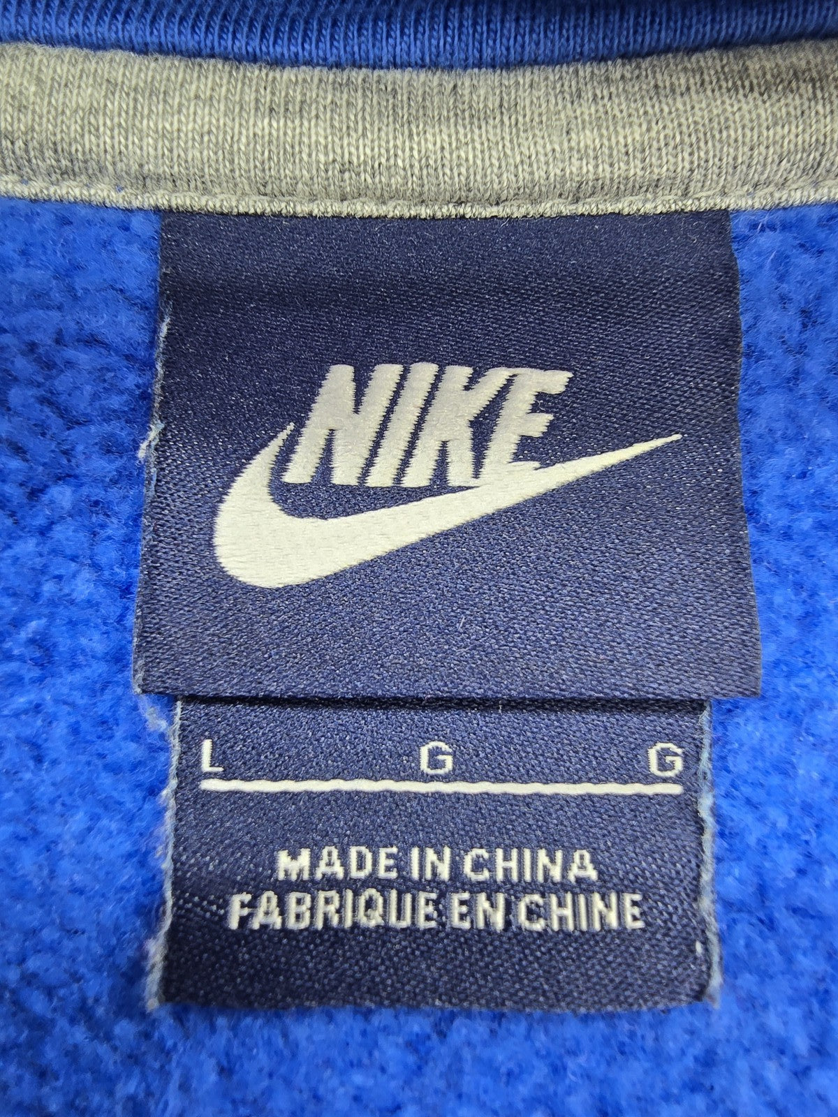 Nike Sportswear Club Fleece Full Zip Blue Hoodie L