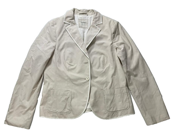 Classic Blazer Coat Beige Striped Men's - Size 12