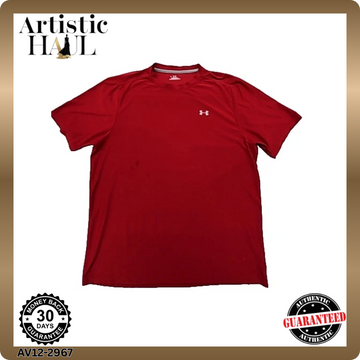 Under Armour Men's Red Short Sleeve T-Shirt Size LG Crewneck