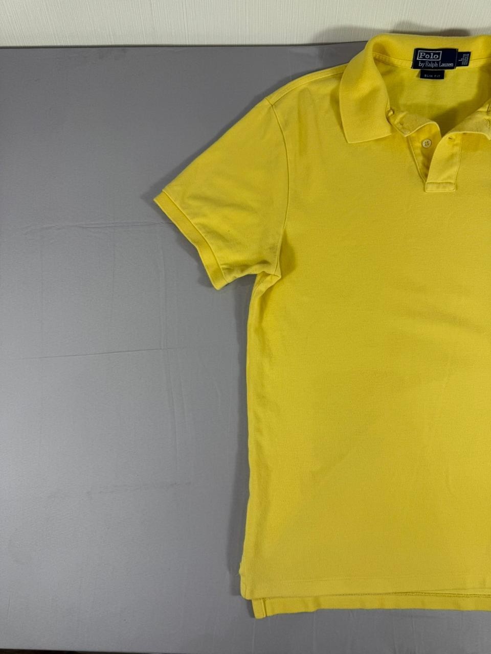 Polo Ralph Lauren Slim Fit Yellow Polo Shirt Men's Short Sleeve M