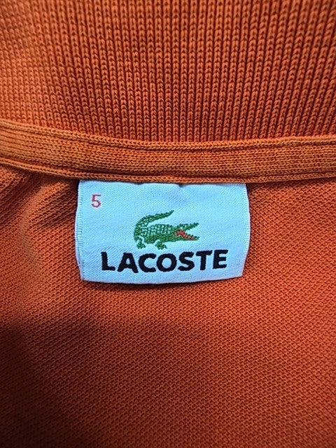 Lacoste Boys Orange Polo Shirt size 5 product image 4