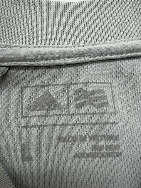 Adidas Men Gray Logo Polo Shirt Big & Tall Size XL Regular Fit