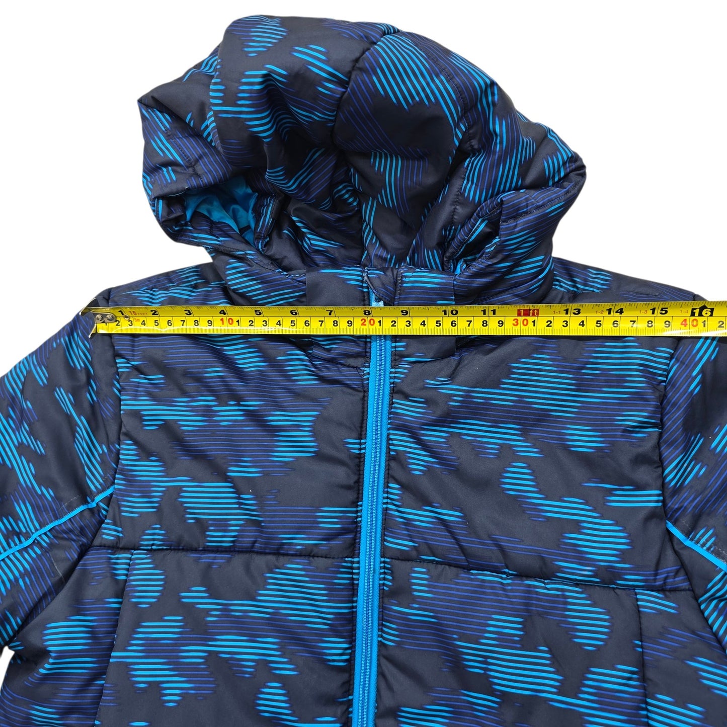 Adidas Kids Navy Blue Hooded Puffer Jacket Size 13-14A