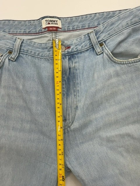 Tommy Jeans Boys Light Blue Straight Dad Jeans Size 36/30 5-Pocket