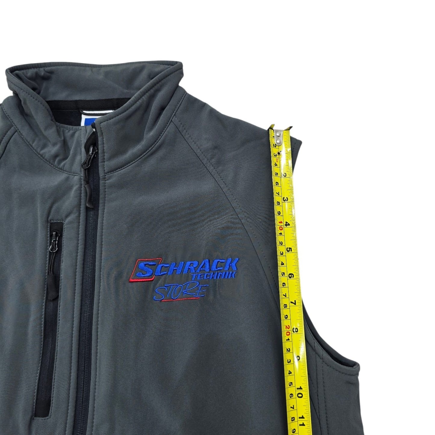 Russell Unisex Athletic Vest Charcoal Gray M Moisture-Wicking Full-Zip