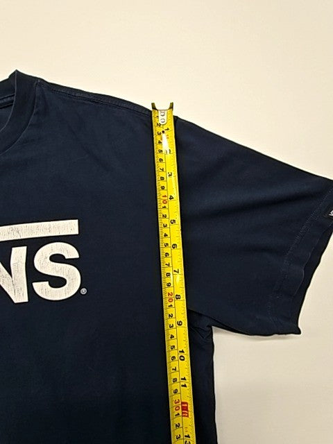 Vans Men Black Logo Graphic T-Shirt Size M Classic Fit Crew Neck