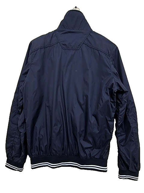 Jack & Jones Navy Bomber Jacket M Nylon Orange Piping Strength First