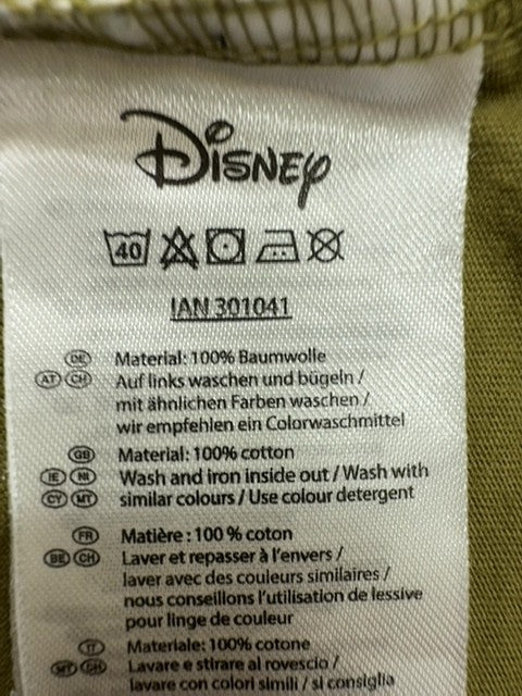 Disney Boys Olive Mickey Mouse T-Shirt Kids Size M Tagless Crew Neck