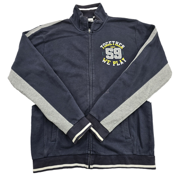 Ellesse Men's Navy XXL Track Jacket Full Zip Hooded Reflective