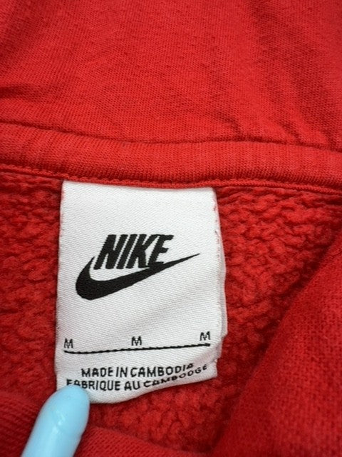 Nike Men's Red Pullover Fleece Hoodie Size M