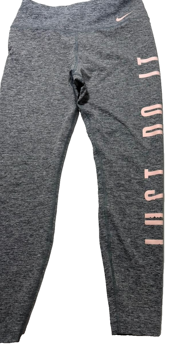 Nike Women's Power Gym Tights In Grey With A Pink - Size L