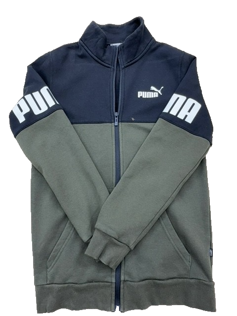 Puma Men's Multicolor Hoodie – Size XS, Colorblock, Full Zip