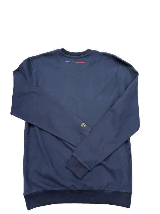 Lamborghini Men's Navy Sweatshirt – Size S, Long Sleeve, Crew Neck