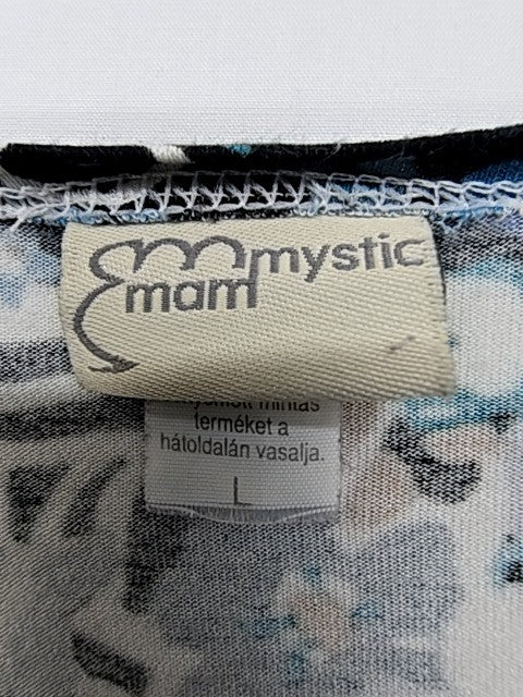 Mystic Mari Women's Floral V-Neck Long Sleeve Top Size L